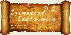 Đenadije Sedlarević vizit kartica